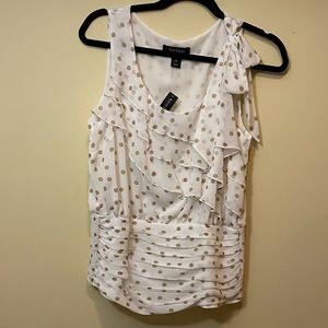White with Tan dots Top